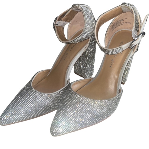 Madden Girl Sparkly Rhinestone Heels – 4” Chunky Hee - Picture 2 of 7